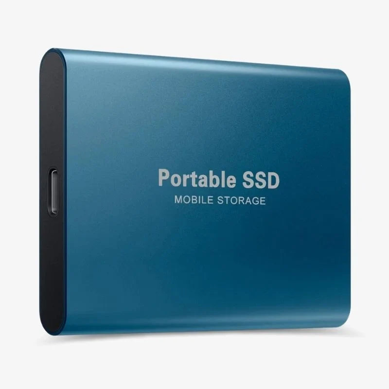 SUENTA Externe SSD-Festplatte Aluminium Tragbarer Speicher Blau