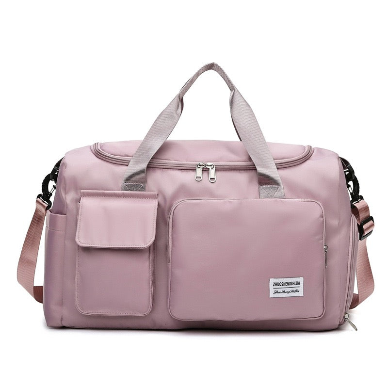 SUENTA Mehrfach Reisetasche Mit Schuhfach Und Sportgymnastik Duffle Dunkelrosa
