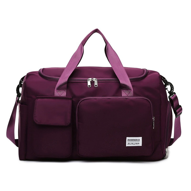 SUENTA Mehrfach Reisetasche Mit Schuhfach Und Sportgymnastik Duffle Dunkelviolett