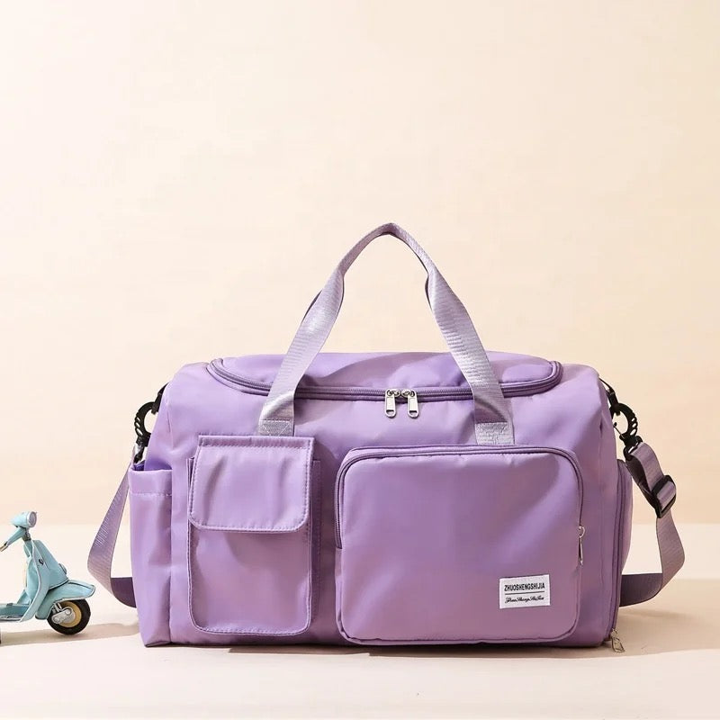 SUENTA Mehrfach Reisetasche Mit Schuhfach Und Sportgymnastik Duffle Violett