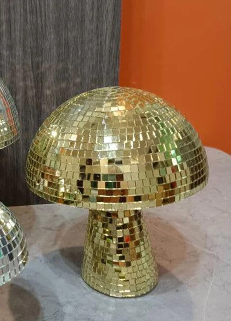 SUENTA Discokugel Pilz Dekor Funky Atmosphäre Licht Raum Stimmung Golden