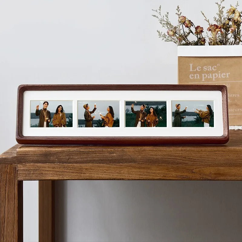 SUENTA Eleganter Holz Bilderrahmen Für Triptychon Und Vier Fotos