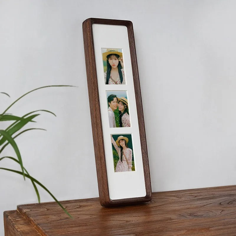 SUENTA Eleganter Holz Bilderrahmen Für Triptychon Und Vier Fotos