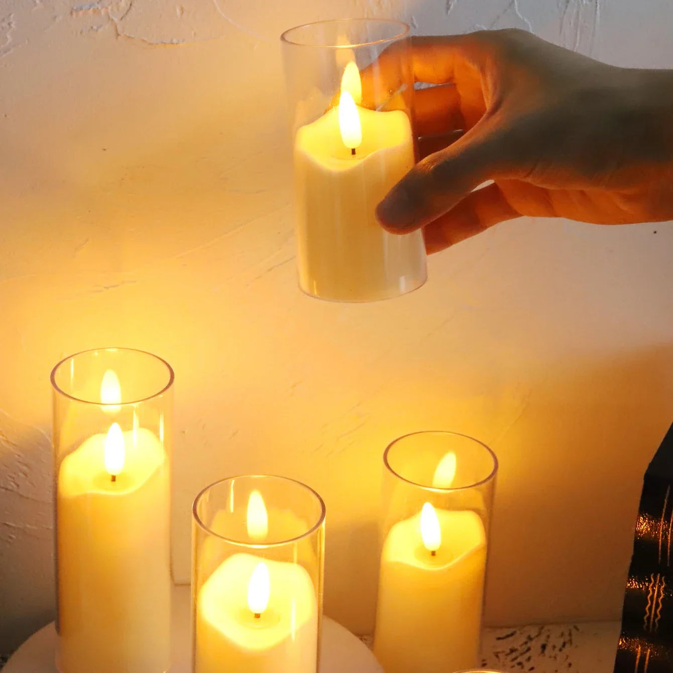 SUENTA Flameless LED Kerzen Set – 6 Stück mit Realistischem Flackern