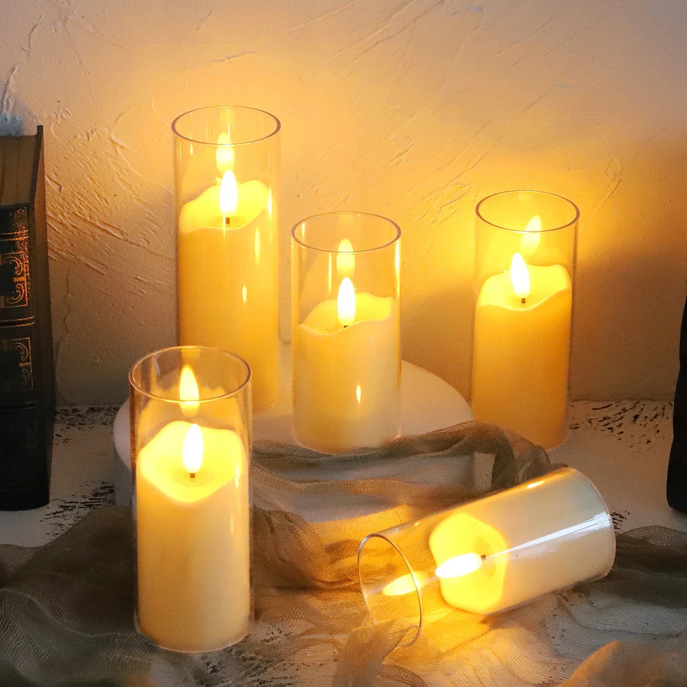 SUENTA Flameless LED Kerzen Set – 6 Stück mit Realistischem Flackern