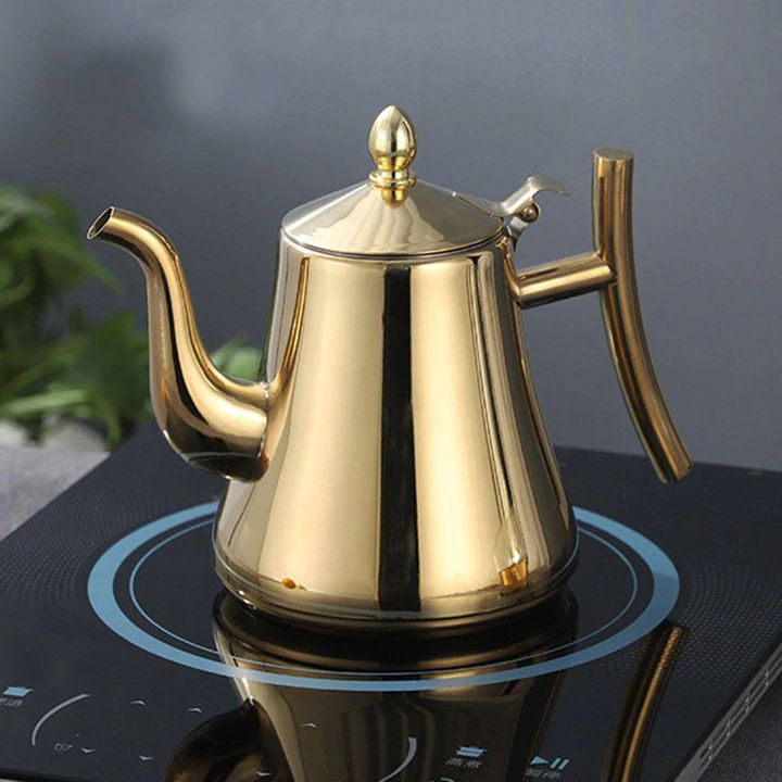 SUENTA Induktions Wasserkocher Mit Filter Aus Edelstahl Gold