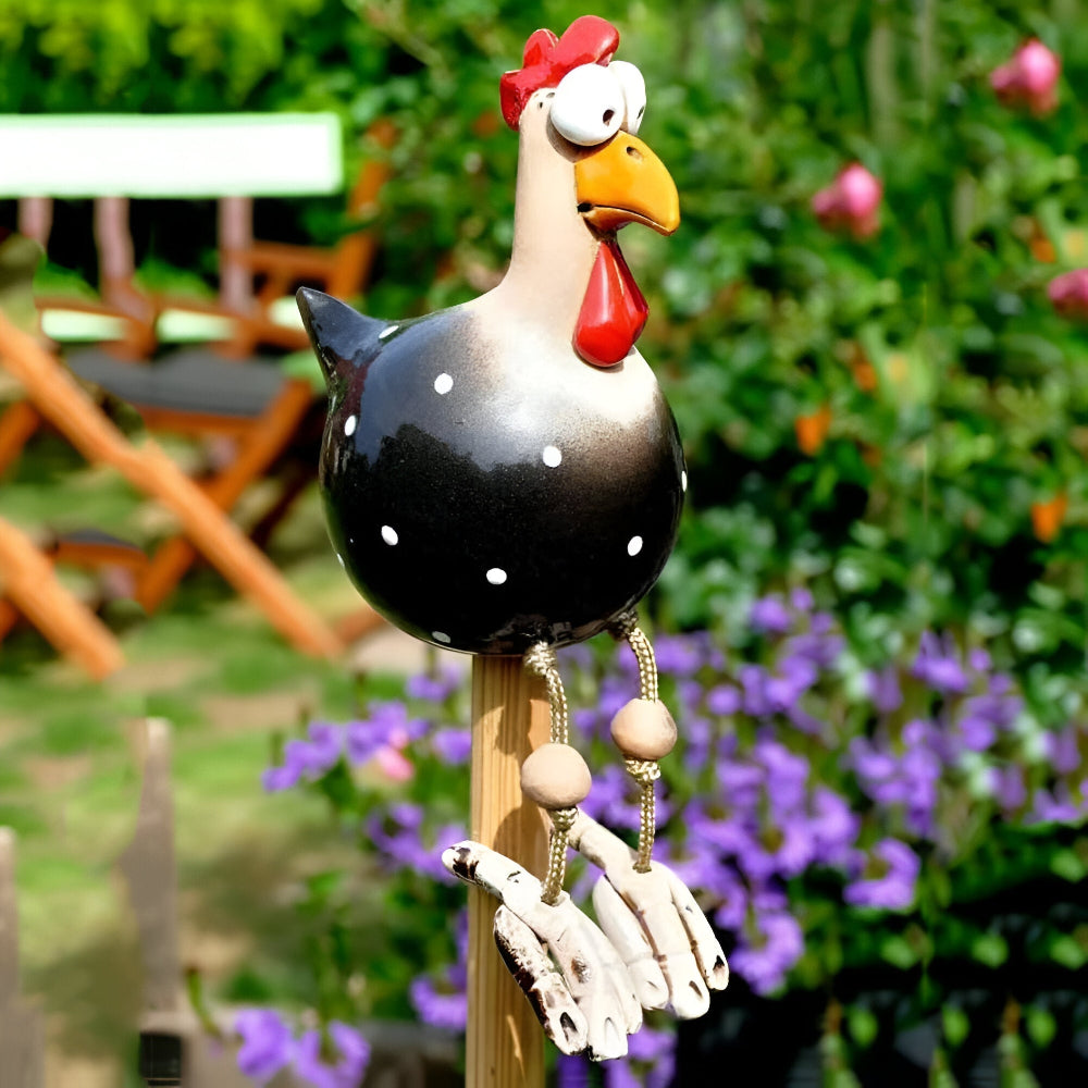 SUENTA Lustige Große Augen Hühnerstatue Für Garten Dekoration