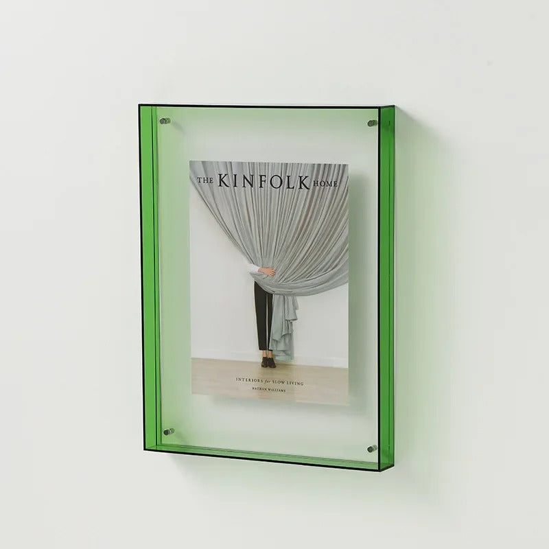SUENTA Moderne Acrylbilderrahmen Mit Buntem Rand Für Fotos Grün