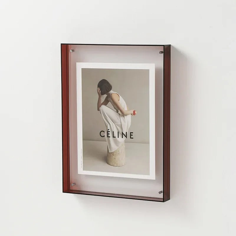 SUENTA Moderne Acrylbilderrahmen Mit Buntem Rand Für Fotos Rot