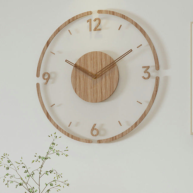 SUENTA Skandinavische Wanduhr Aus Massivholz Minimalistisch Design Nr. 1