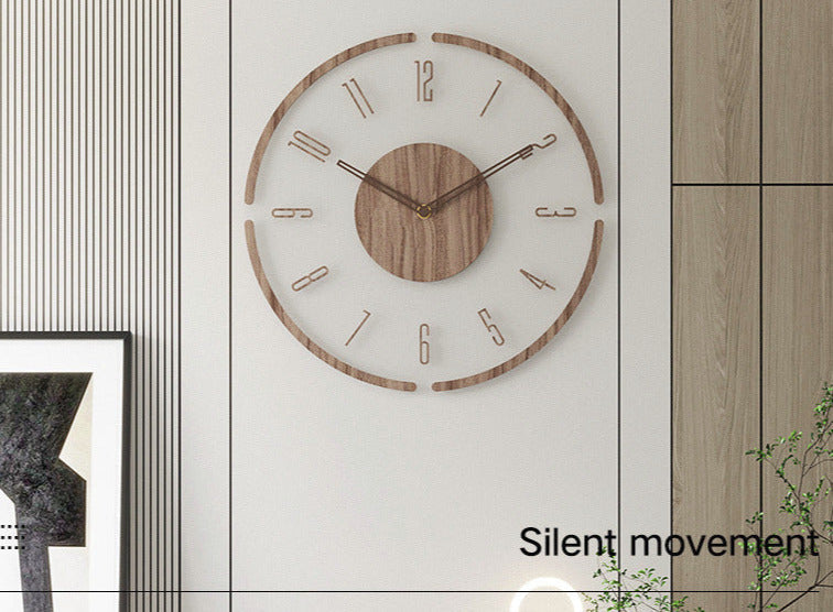 SUENTA Skandinavische Wanduhr Aus Massivholz Minimalistisch