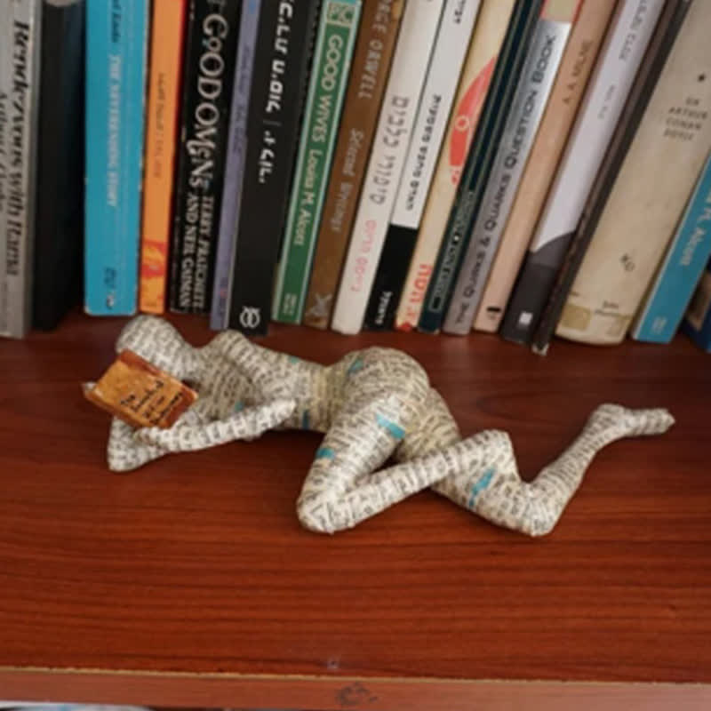 SUENTA Statue Einer Lesenden Denkerin Als Bücherregal Dekoration C