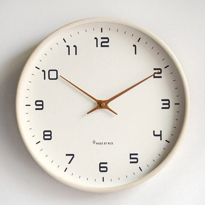 SUENTA Wanduhr Aus Massivholz Braun Und Creme 25 x 25 30 x 30 30x30cm