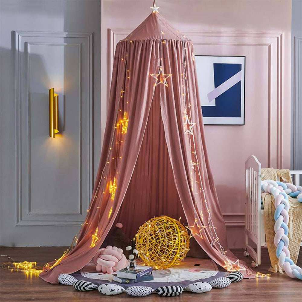 SUENTA Weiches Betthimmel Für Kinderzimmer Lesen Und Schlafen Rote Bohnenpaste