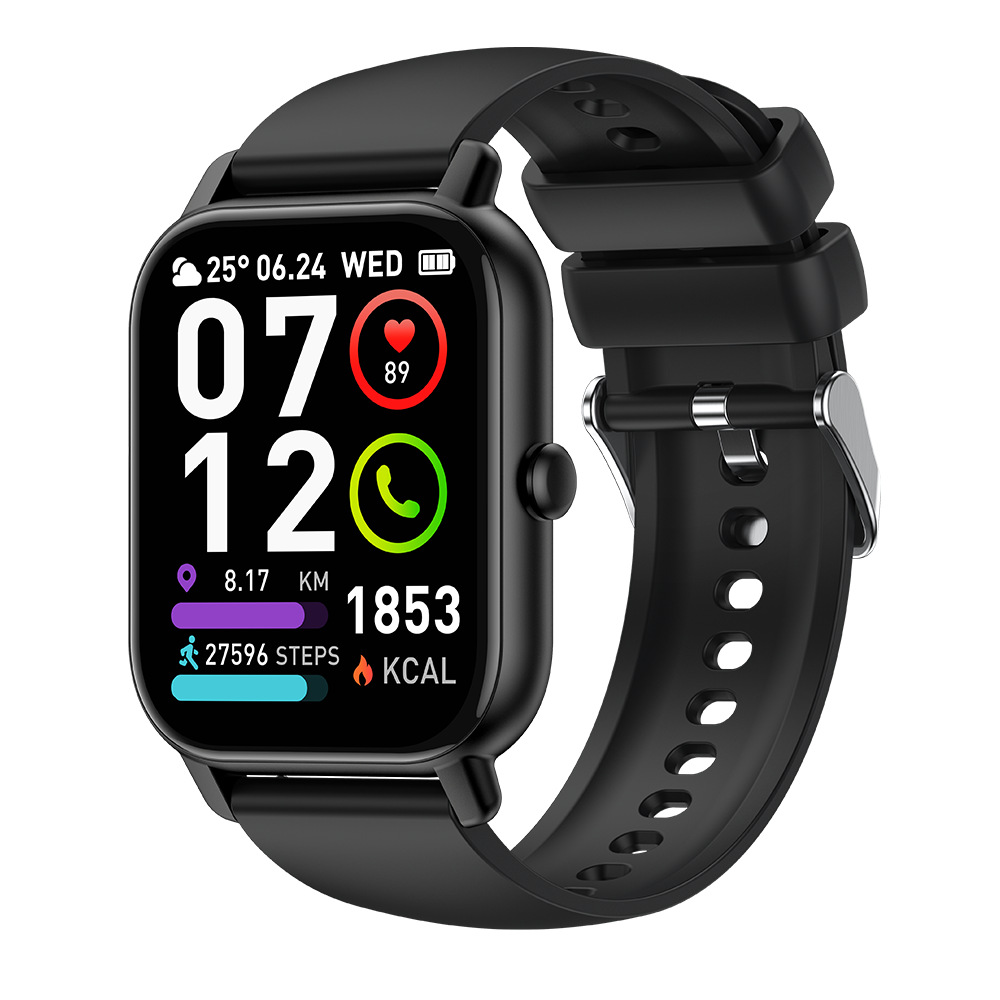 SUENTA Smartwatch Nicht-invasiver Gesundheitsüberwachung Komfort Schwarz