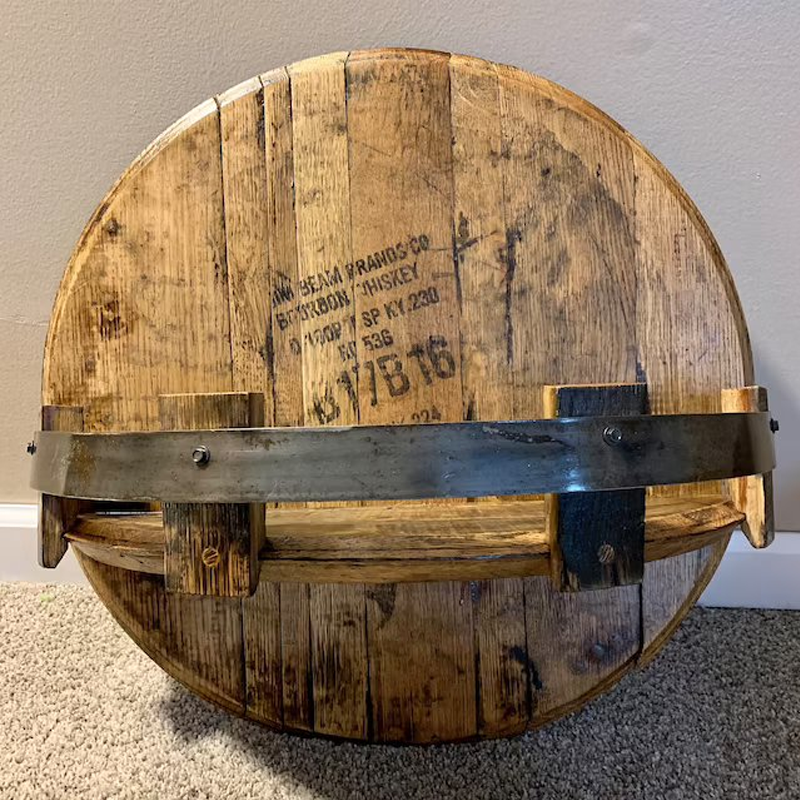 SUENTA Wand Weinregal Aus Bourbonfässern Für Whiskysammlung