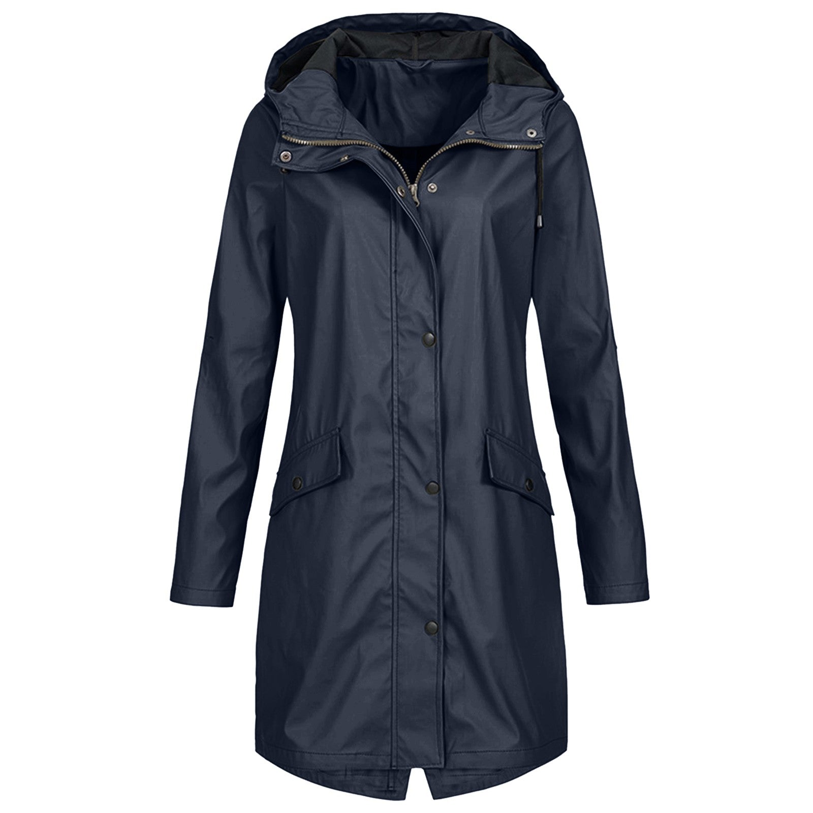 SUENTA Damen Regenjacke Winddichte Alltagsbegleiter Trocken Bleiben Marine Blau