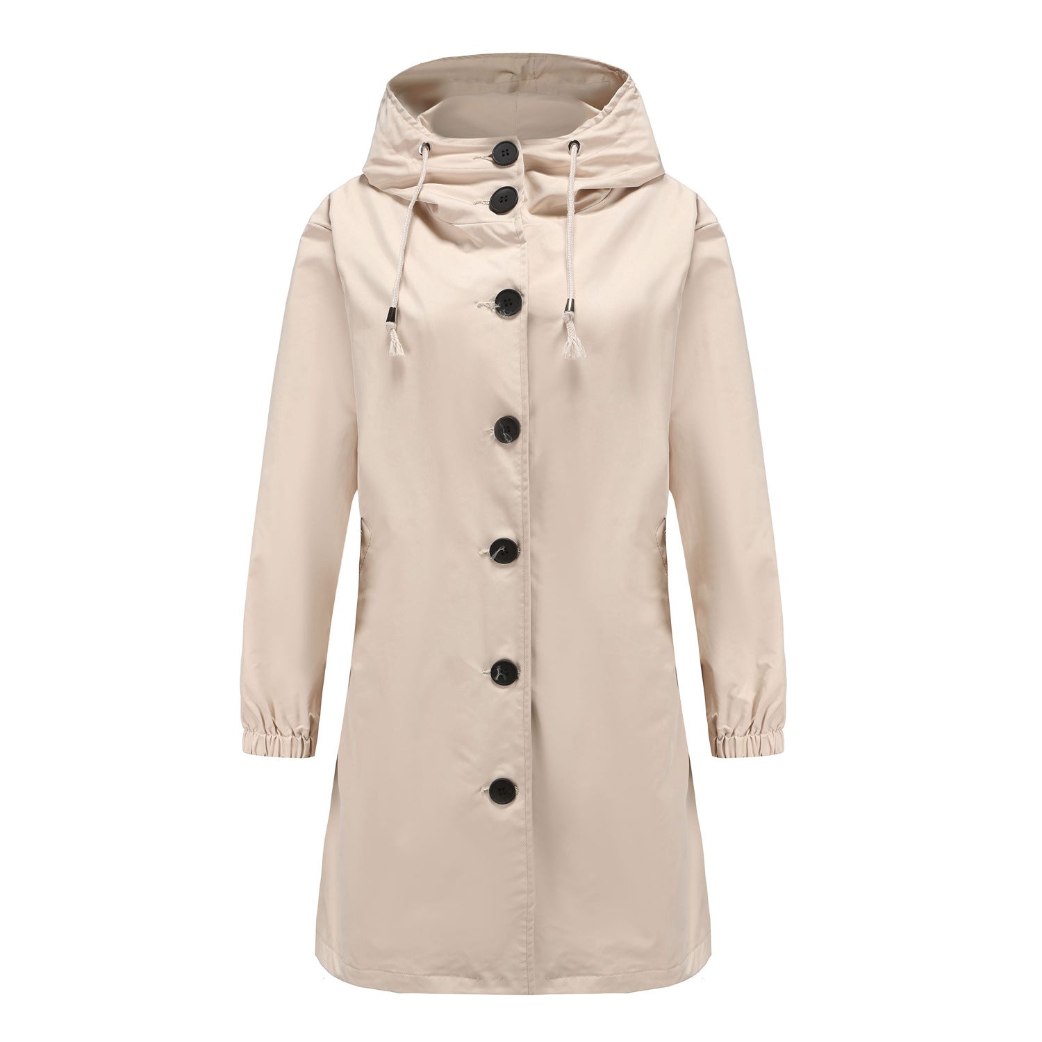 SUENTA Damen Leichte Regenjacke Klassisch Wasserabweisend Schutz Beige