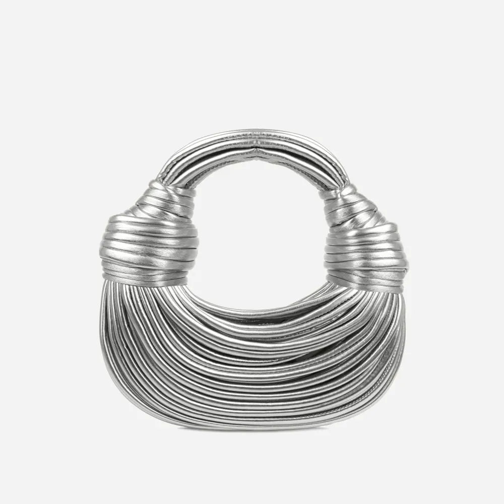 SUENTA Damen Statement-Tasche Elegantes Knotendetails Design