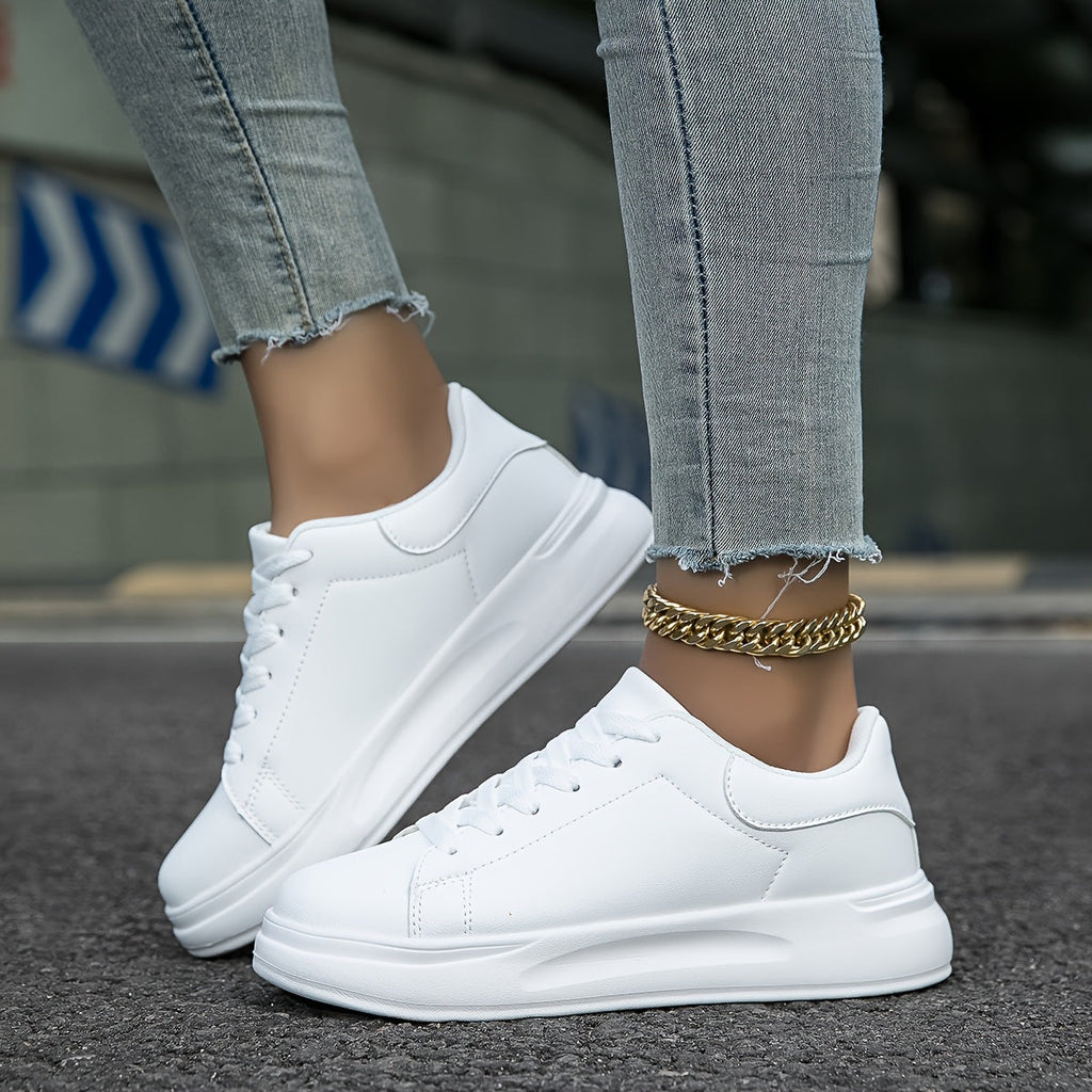 Saubere weiße sneaker für Damen, weiß