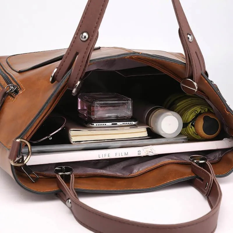 SUENTA Damen Tasche Im Vintage-Stil Retro-Look Material Qualität