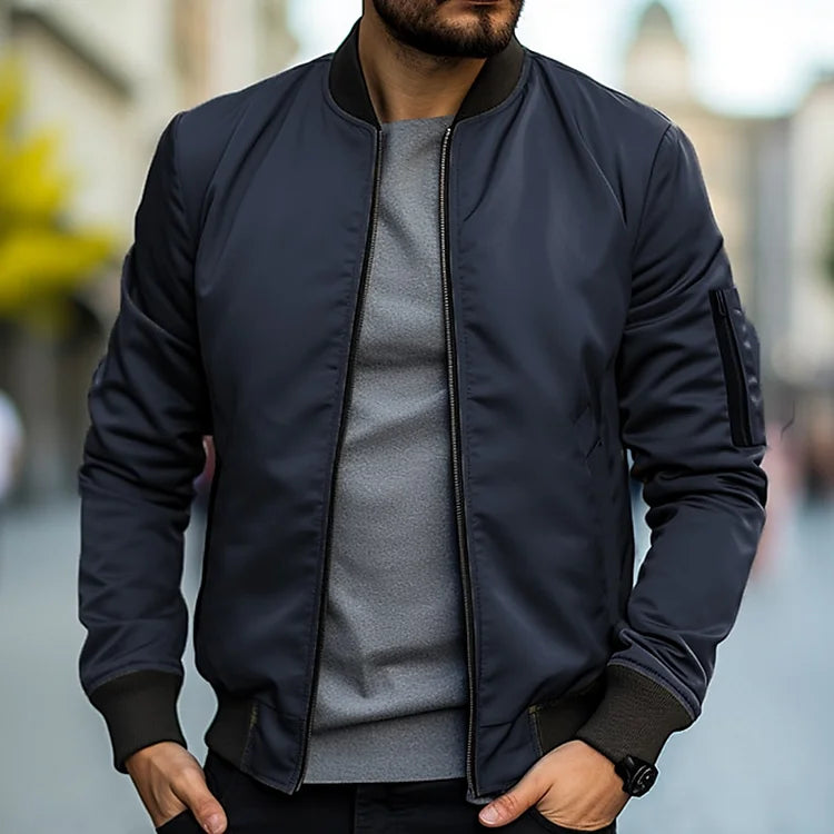 SUENTA Bomberjacke Trendige Bomberjacke für Herren Cool aussehen Dunkelblau