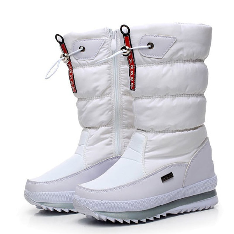 SUENTA Damen Winterschuhe Weich Warm Kuschelige Super Komfortable - Winterstiefel