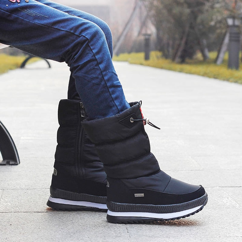 SUENTA Damen Winterschuhe Weich Warm Kuschelige Super Komfortable - Winterstiefel
