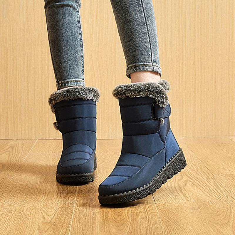 SUENTA Damen Winterschuhe Bequeme Warme Leicht Atmungsaktiv - Winterstiefel
