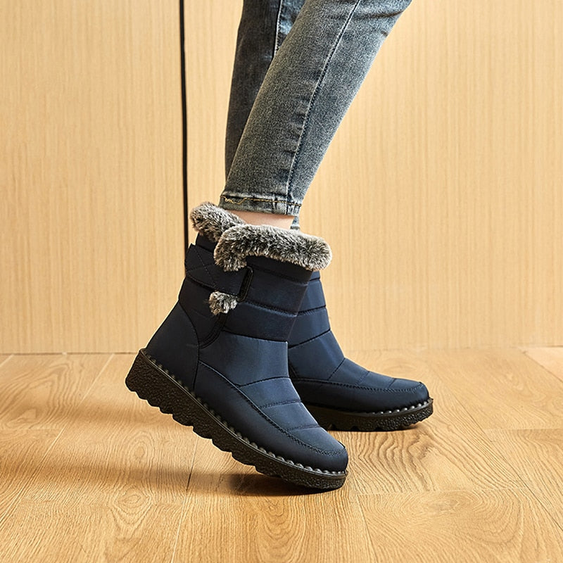 SUENTA Damen Winterschuhe Bequeme Warme Leicht Atmungsaktiv - Winterstiefel