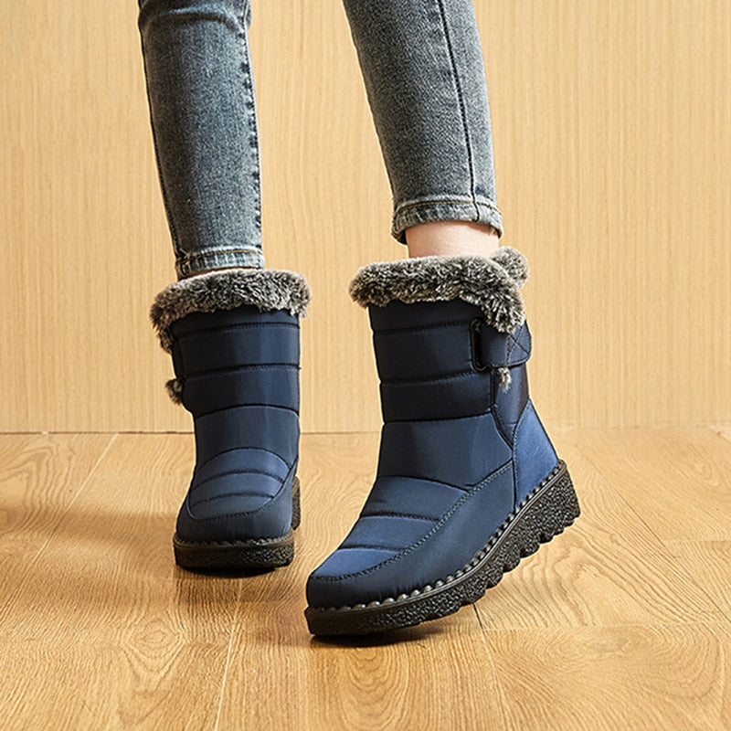 SUENTA Damen Winterschuhe Bequeme Warme Leicht Atmungsaktiv - Winterstiefel