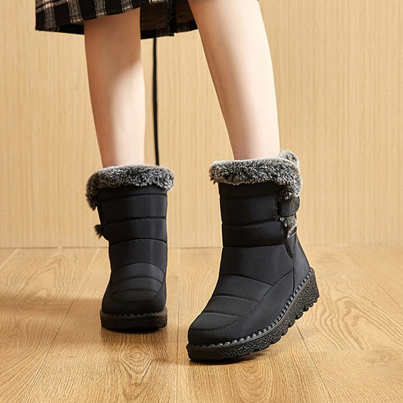 SUENTA Damen Winterschuhe Bequeme Warme Leicht Atmungsaktiv - Winterstiefel