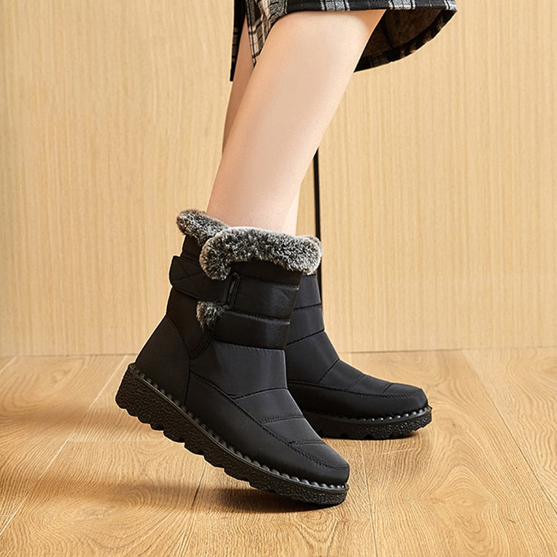 SUENTA Damen Winterschuhe Bequeme Warme Leicht Atmungsaktiv - Winterstiefel