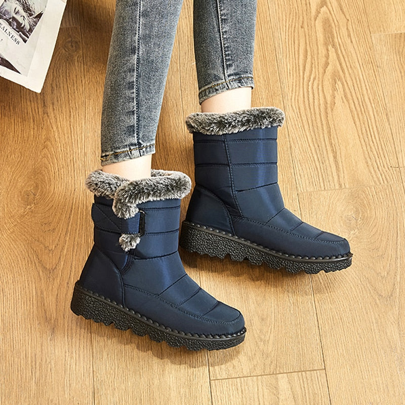 SUENTA Damen Winterschuhe Bequeme Warme Leicht Atmungsaktiv - Winterstiefel