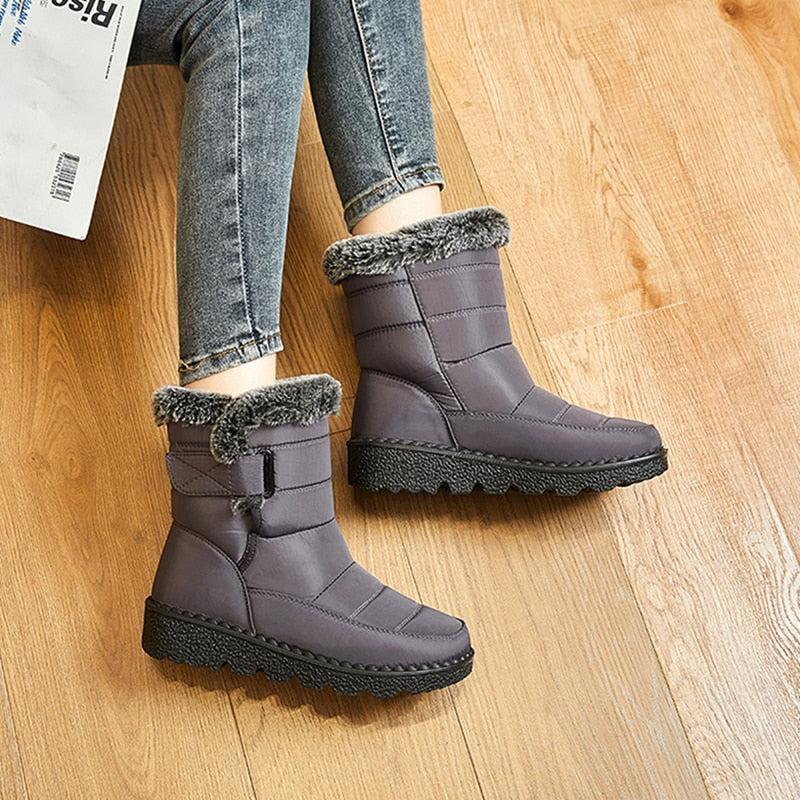 SUENTA Damen Winterschuhe Bequeme Warme Leicht Atmungsaktiv - Winterstiefel