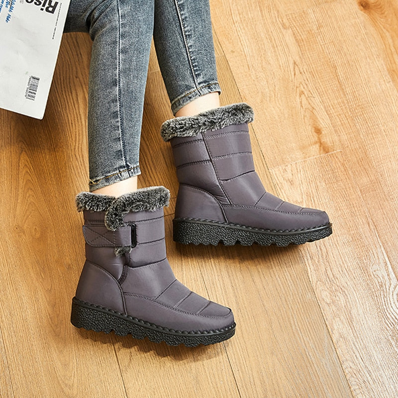 SUENTA Damen Winterschuhe Bequeme Warme Leicht Atmungsaktiv - Winterstiefel