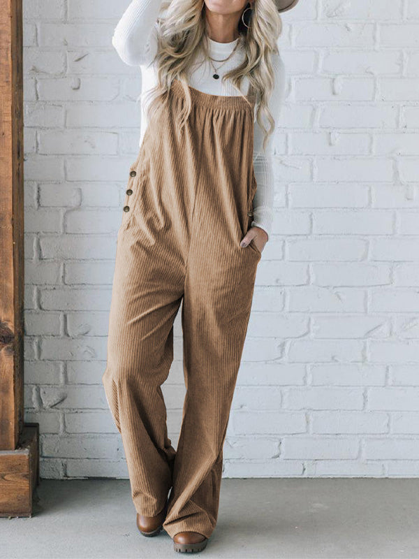 SUENTA Damen Cord Latzhose – Gemütlicher Overall aus Weichem Cordstoff