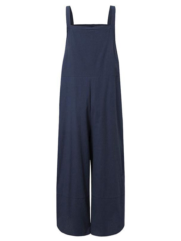 SUENTA Damen Latzhose – Freizeit Overall mit Knopfbund und Lockerer Passform