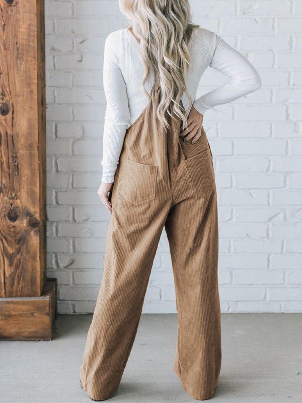 SUENTA Damen Cord Latzhose – Gemütlicher Overall aus Weichem Cordstoff