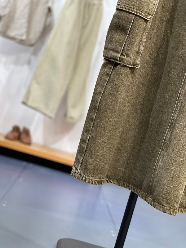 SUENTA Damen Cargo Overall Kleid – Vintage Inspirierter Einteiler mit Schulterriemen