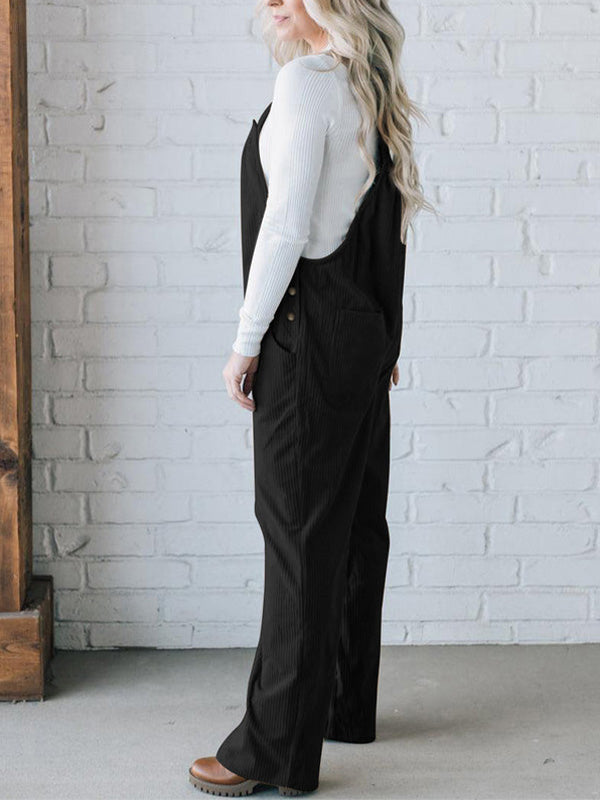 SUENTA Damen Cord Latzhose – Gemütlicher Overall aus Weichem Cordstoff