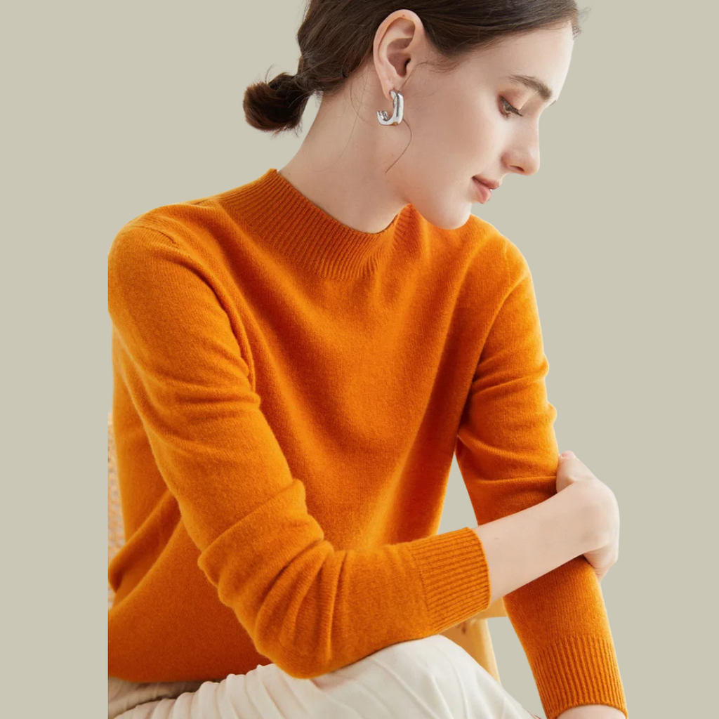 Parsha | Pullover invernale da donna a collo alto in lana merino