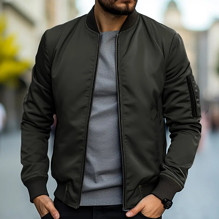 SUENTA Bomberjacke Trendige Bomberjacke für Herren Cool aussehen Armeegrün