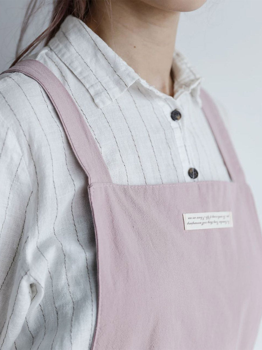 SUENTA Damen Baumwoll Overall – Faltenschürze mit Seitentaschen für Freizeit
