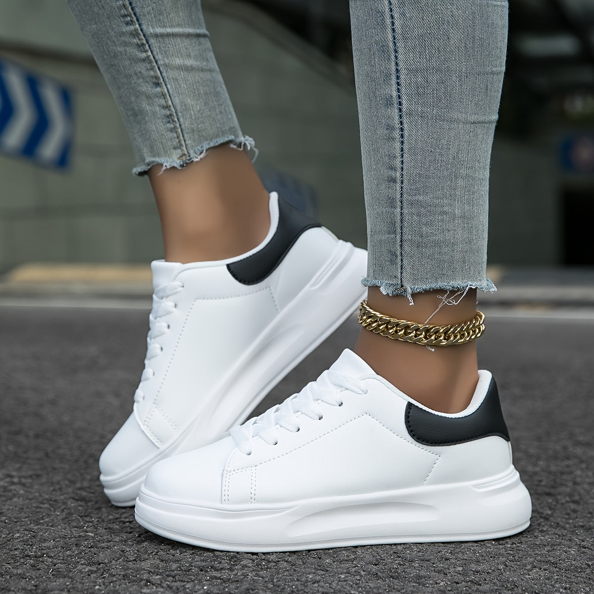 Saubere weiße sneaker für Damen, weiß