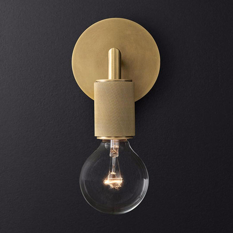 SUENTA Bare Bulb Metall Wandbeleuchtung Schwarz Quadratischer Arm