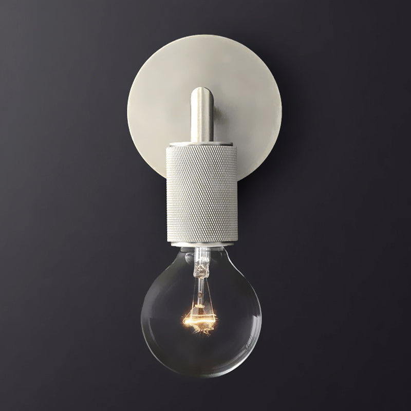 SUENTA Bare Bulb Metall Wandbeleuchtung Schwarz Quadratischer Arm