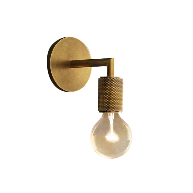 SUENTA Wandlampe Bronzene Arm Postmodern Metall Glas Disc Schirm