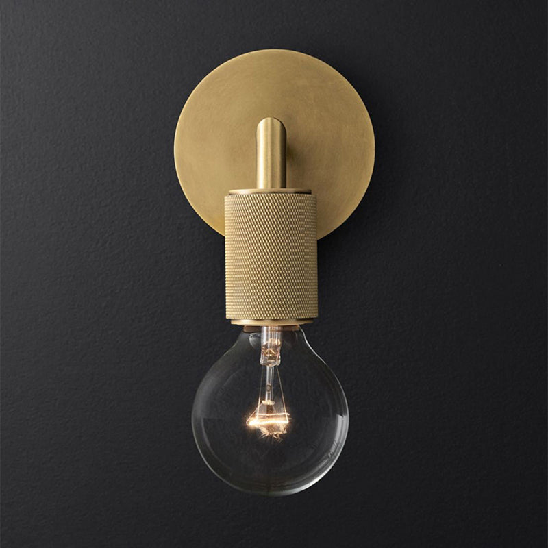 SUENTA Wandlampe Bronzene Arm Postmodern Metall Glas Disc Schirm Bronze D