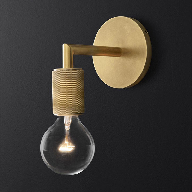 SUENTA Wandlampe Bronzene Arm Postmodern Metall Glas Disc Schirm